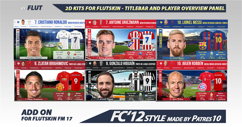 2D Kits for Flutskin - Titlebar and Player Overview Panel  V 2.0 Screenshot