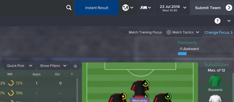 FM 2015 Default with Instant Result button Screenshot