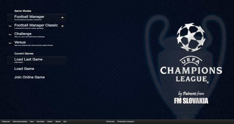 FM Slovakia Champions League Screenshot